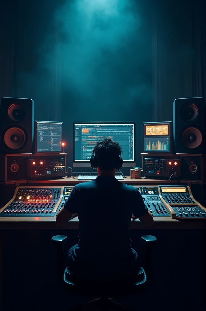 Music producer back. Making music and with the dark background