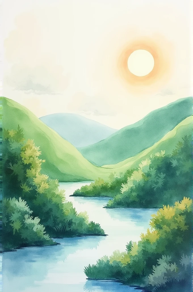 Painting in watercolor