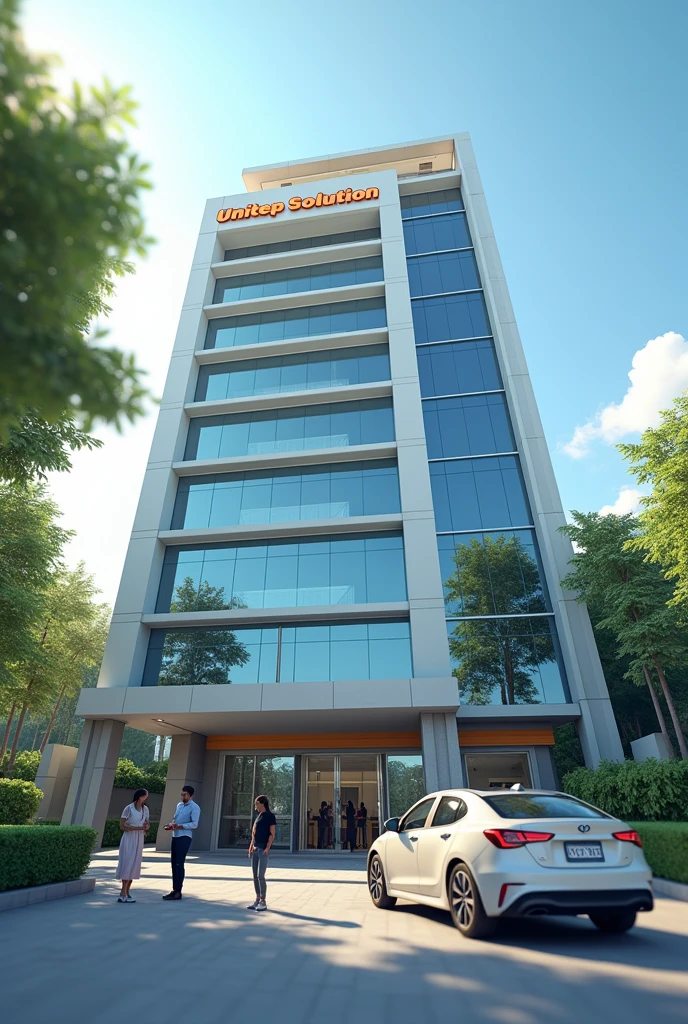 My dream company unitep solution private limited with my personal car & i am standing in front of it & helping needy people