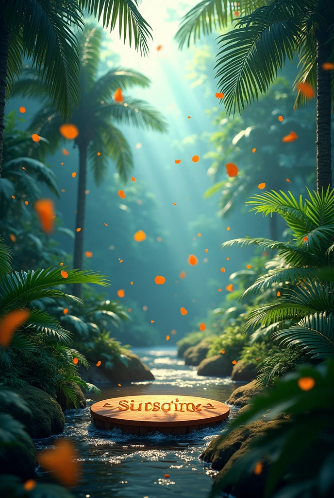Display the jungle background with animated confetti and a ‘Subscribe’ button.