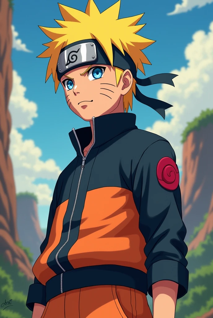 Adult Naruto with medium long hairs