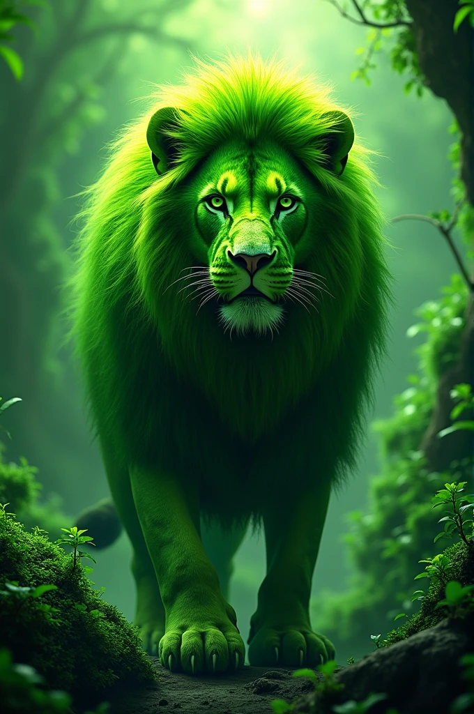 Flourishing Green Lion 