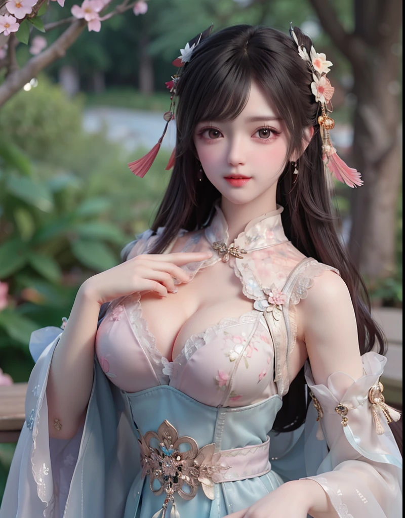 sexually provocative( 8k, RAW photo:1.2), best quality, ultra high res,dramatic angle,(fluttered detailed color splashs), (illustration),(((godess young))),(long hair),(rain:0.9), (Headdress:1.4),There is an ancient palace beside the girl,Hanfu,(Key Points),Color ink painting,(Splash of Color),Splash of Color,(((colorful))),(sketch:0.8) , Masterpiece, best quality, beautiful painted, highly detailed,(denoising:0.6),[splash ink],((ink refraction)), (beautiful detailed sky),moon,highly,detaild,(masterpiece, best quality, extremely detailed） CG Unity 8k Wallpaper，masterpiece，best quality，Ultra Detailed），（Lycoris）. hanfu open v open V-chested clothes Thin silk lace dress , (huge ，cleavage),, white pink and gren，best qualtiy，tmasterpiece，Ultra-high resolution，（Reality：1.4），RAW photogr，（True skin texture：1.3），（filmgrain：1.3），（Selfie angle），1个Giant Breast Girl，Beautiful eye and face details，tmasterpiece，Best quality at best，，The chest more exposed， detailed bra purple and green , detail 8k, upper body, lace petticoatfishnet stockings