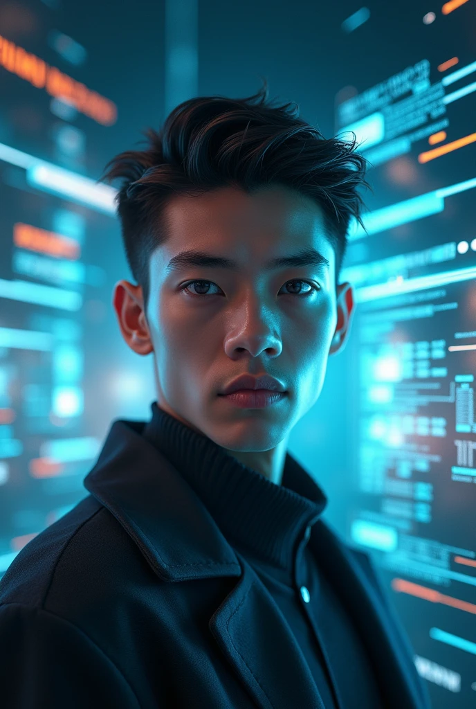 Create a cover image for a YouTube channel called Tech Genius