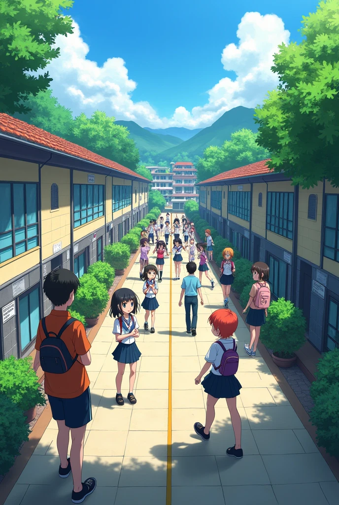 School anime video