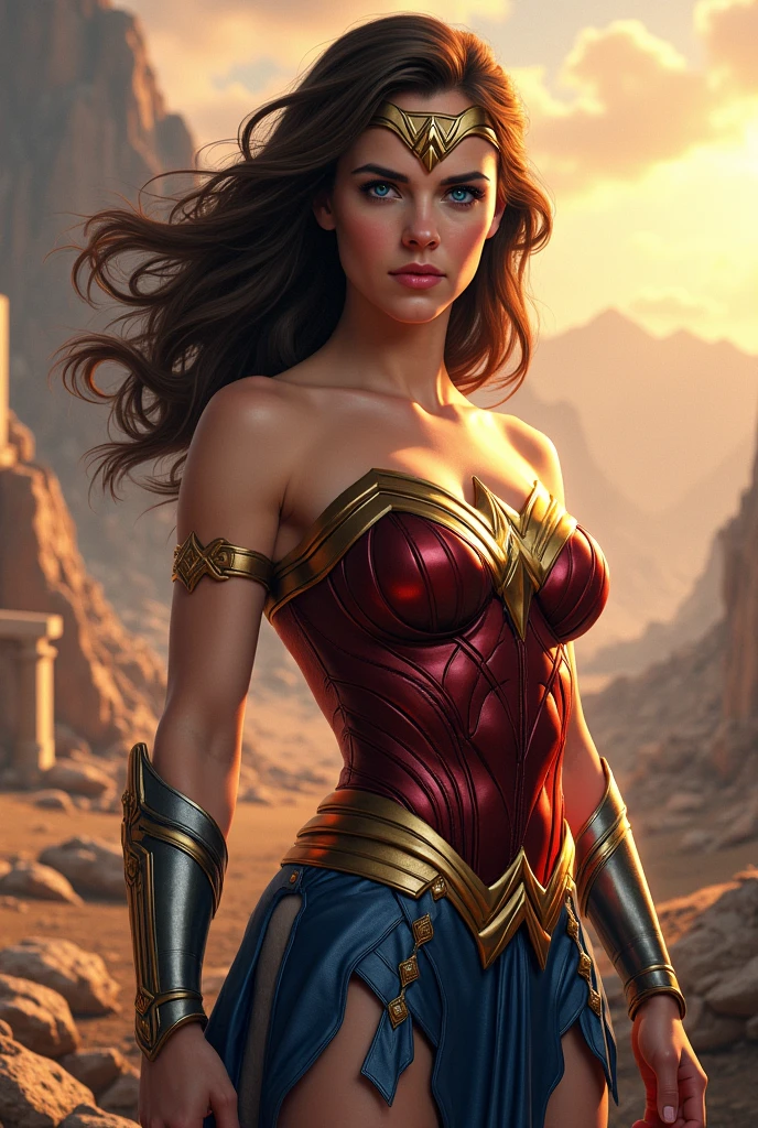 Create a mix of Emma Watson and wonderwoman