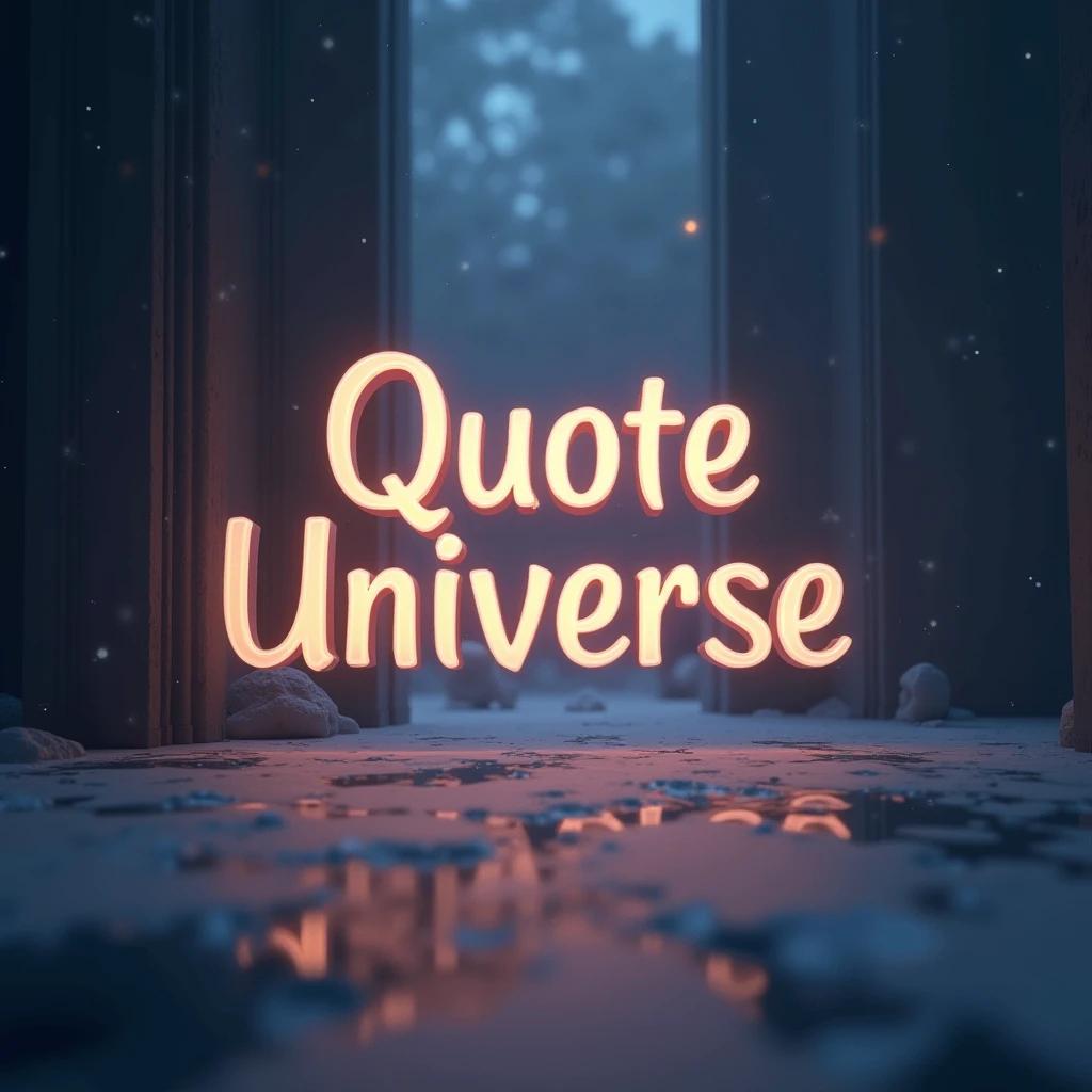 Design a modern and captivating Instagram profile picture for a page called 'Quote Universe.' In the center, include elegant, glowing typography with the words 'Quote Universe,' using a stylish, readable font. 