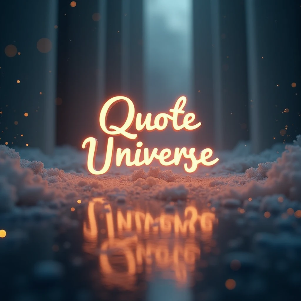 Design a modern and captivating Instagram profile picture for a page called 'Quote Universe.' In the center, include elegant, glowing typography with the words 'Quote Universe,' using a stylish, readable font. 