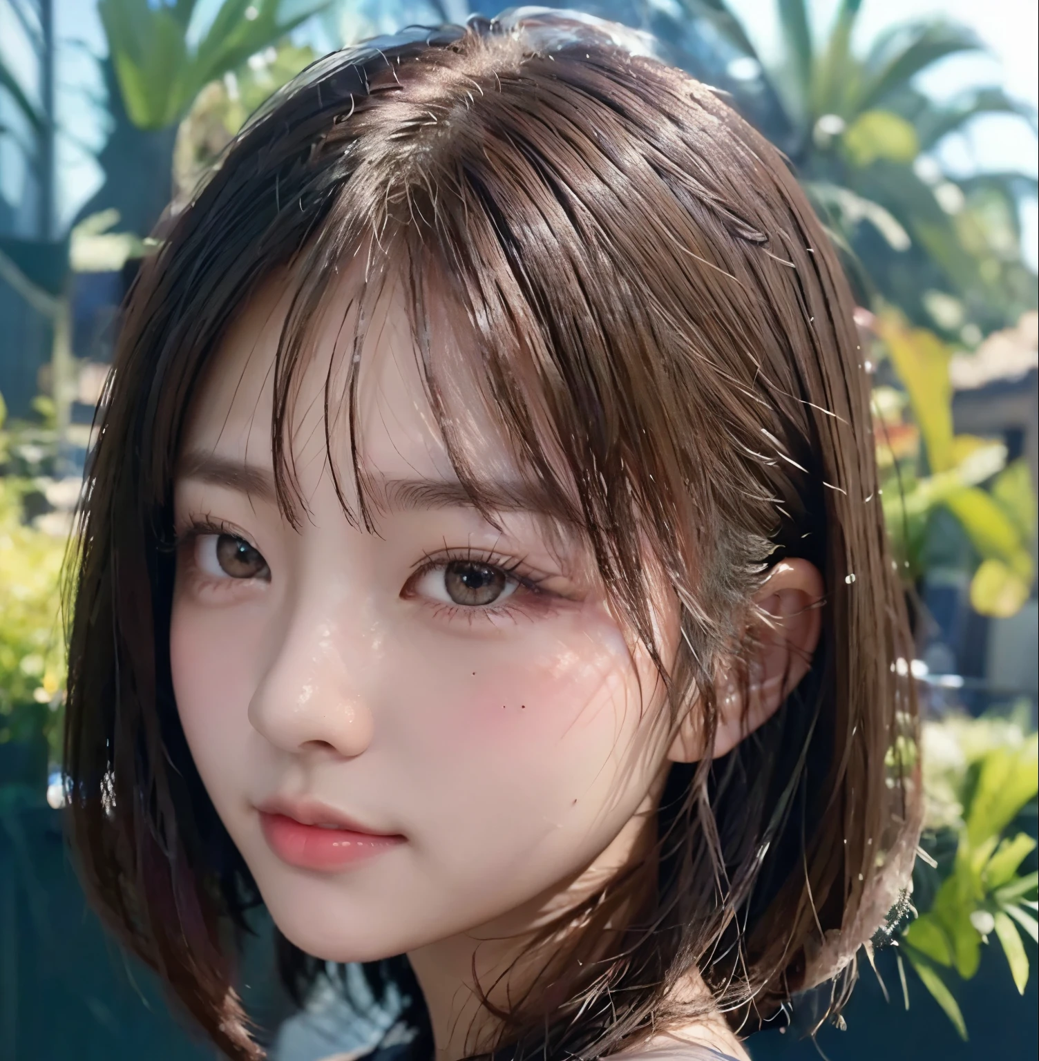 side view, high detailed real eye, high quality pupil, double eyelid, high detailed real skin, high quality skin, professional lighting, real shadow, masterpiece,