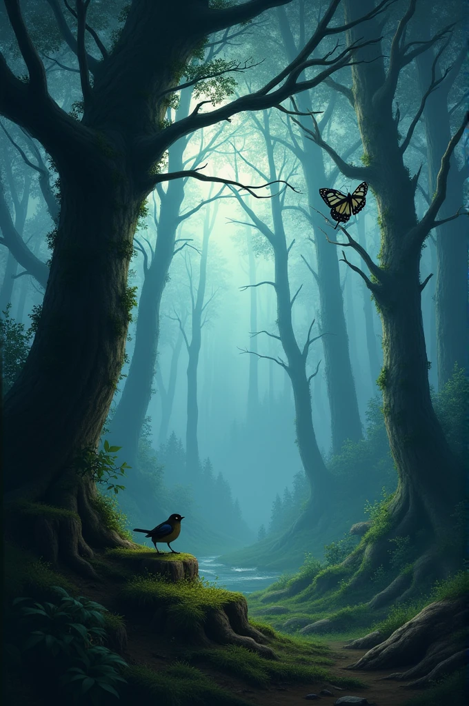 Since the Storm Approached: Since the storm approached the forest one day, the wind began to howl, and the trees swayed dangerously. The bird quickly found shelter in its nest, but the butterfly struggled against the powerful gusts, its delicate wings unable to withstand the storm.