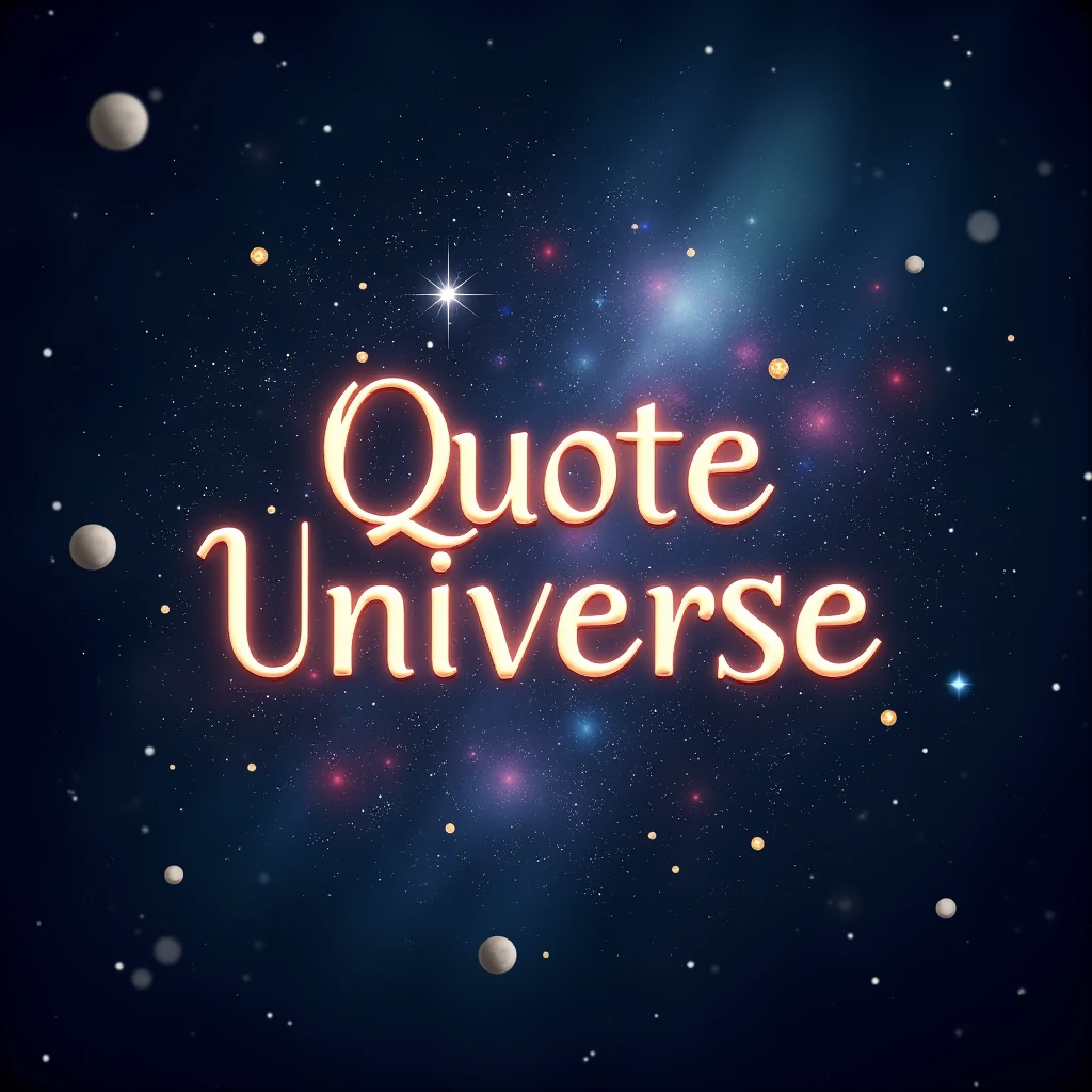 Design a modern and captivating Instagram profile picture for a page called 'Quote Universe.' The image should feature a cosmic or galactic theme with stars, galaxies, and planets in the background to reflect the 'universe' aspect. In the center, include elegant, glowing typography with the words 'Quote Universe,' using a stylish, readable font. The color palette should blend deep blues, purples, and soft whites, giving a mysterious and inspiring vibe. The overall design should feel inspiring, timeless, and creative, suitable for a page that shares thoughtful quotes."