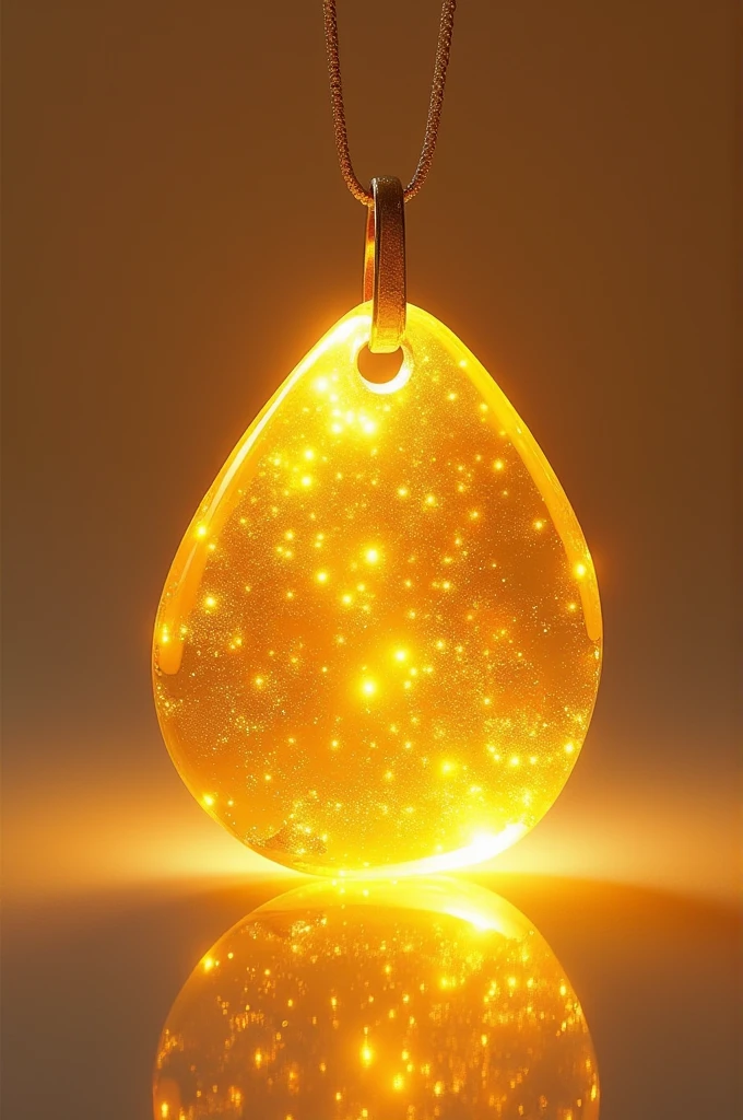 Resin pendant golden color