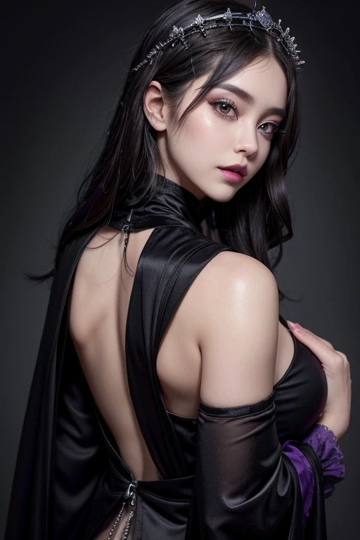 Big Tits,Big Ass,

Dark Goddess • Costume: In black and purple robes、A design that symbolizes darkness and shadow。A dark veil hangs over my back、Accessorize with silver and black accessories。On his head he wears a dark headpiece that resembles a lunar eclipse.。
	• Makeup: For dark smoky eye makeup、Mysterious impression with black or deep purple lipstick。Light shading on the cheeks、The overall look is bewitching and mysterious.。