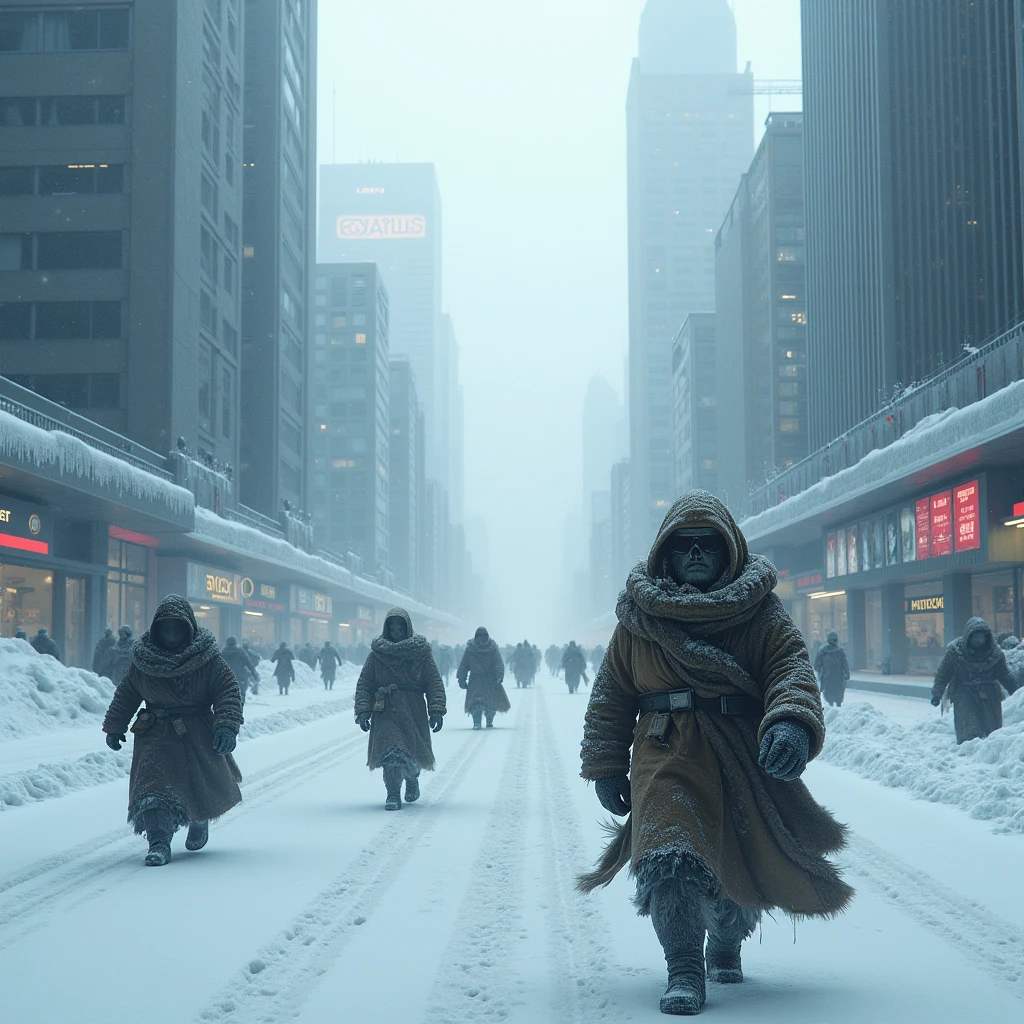 Frozen city and their people