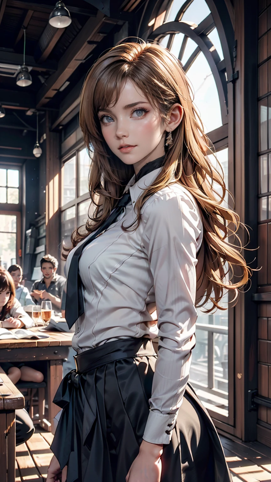 Blonde woman, dressed as dieselpunk, Model shooting style, (Highly detailed CG 8k wallpaper units), The most beautiful art photos in the world, A magnificent professional (photo shoot:Steve McCurry), 8K Ultra HD, Digital SLR, Soft lighting, high quality, Film Grain, Fujifilm XT3 Sharp focus, 5 ....6, Attention to detail, Sharp focus, dramatic, (Wearing diselpunk clothes), (Looking at the audience:1.2), (Natural light), (Fascinating)