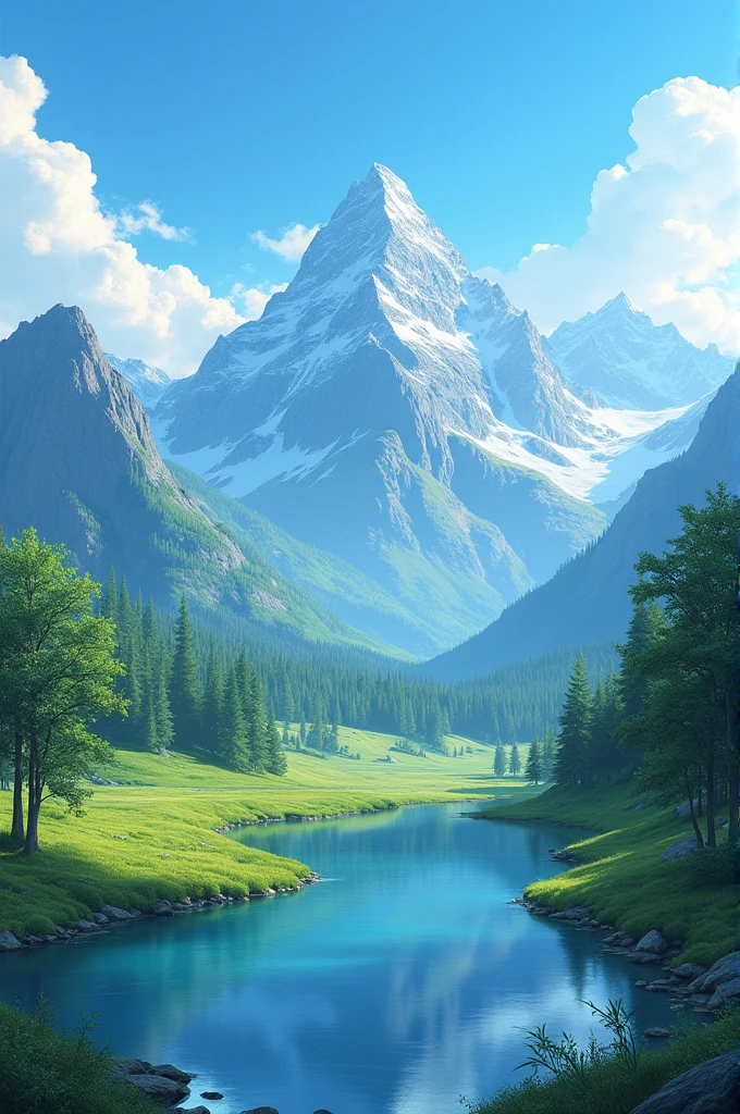 Créer moi l'image d'un beau paysage 