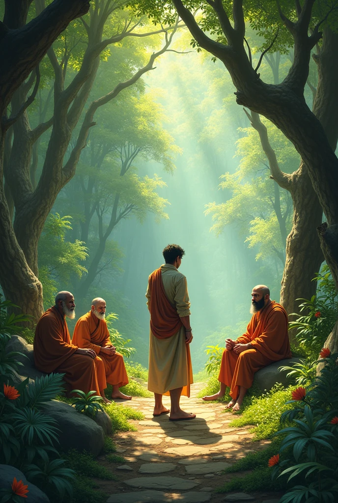 One story teller met a gang of bramhana panditas in a forest