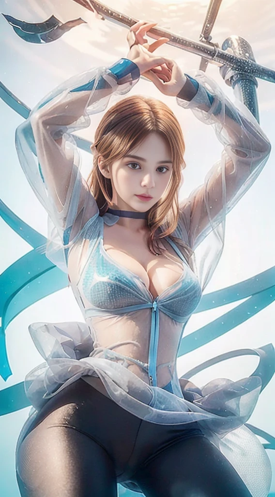 3,(((beautiful girl,Deep V bare chest,cleavage cutout,open cloths,Pure and sexly,(See-through clothing:1.6),Looming,Tight clothing,(Harassment: 1.5),Damaged clothes,from below,pointy breasts,The body is curvy:1.5,torpedo breast,Pointed chest,torpedo breasts))),curvy ,High target_solve, clearly_image, Detailed background,best quality, high resolution, 8k画质, Perfect dynamic composition, Charming pose,sexly,Shy,masterpiece, best quality, high resolution, 8k, HDR, raytracing, detailed shadows, beautiful girl, (hyperdetailed:1.15),3