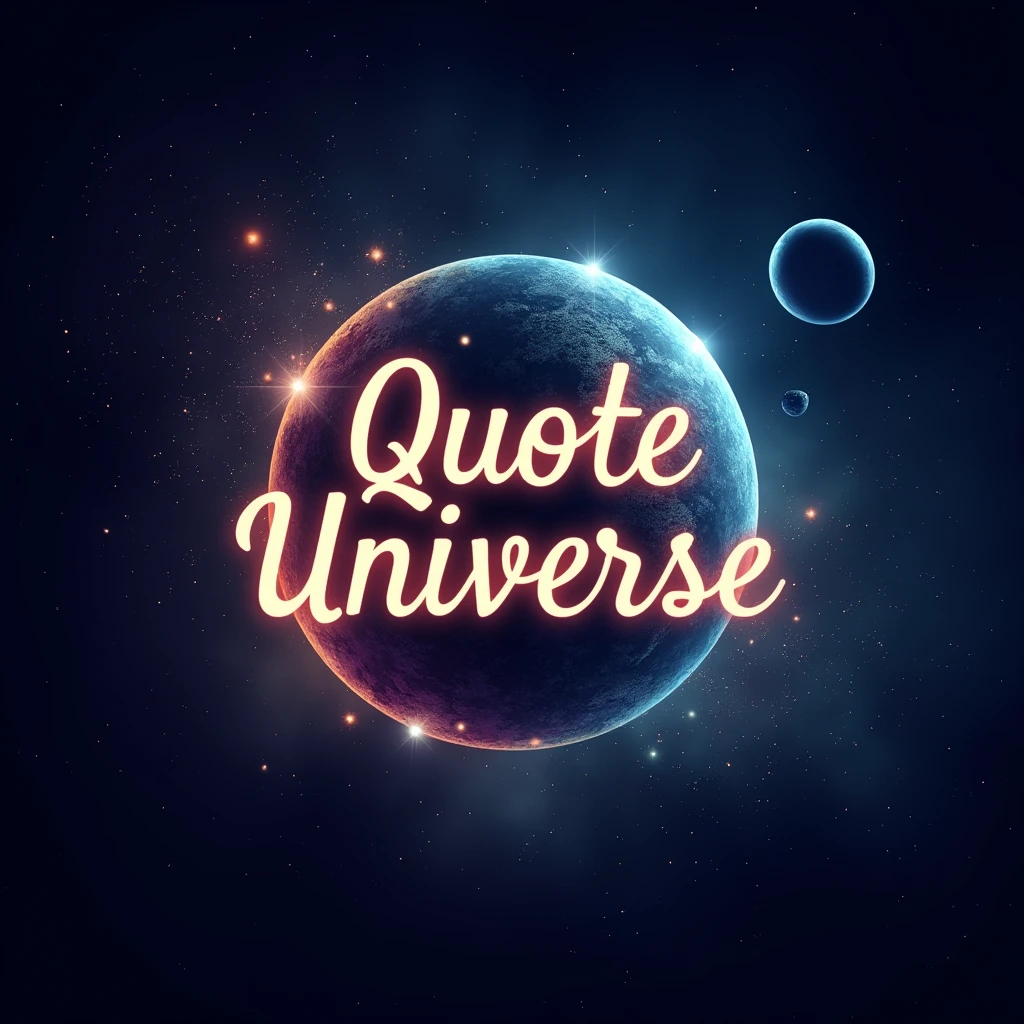 Design a modern and captivating Instagram profile picture for a page called 'Quote Universe.' The image should feature a cosmic or galactic theme with stars, galaxies, and planets in the background to reflect the 'universe' aspect. In the center, include elegant, glowing typography with the words 'Quote Universe,' using a stylish, readable font. The color palette should blend deep blues, purples, and soft whites, giving a mysterious and inspiring vibe. The overall design should feel inspiring, timeless, and creative, suitable for a page that shares thoughtful quotes."