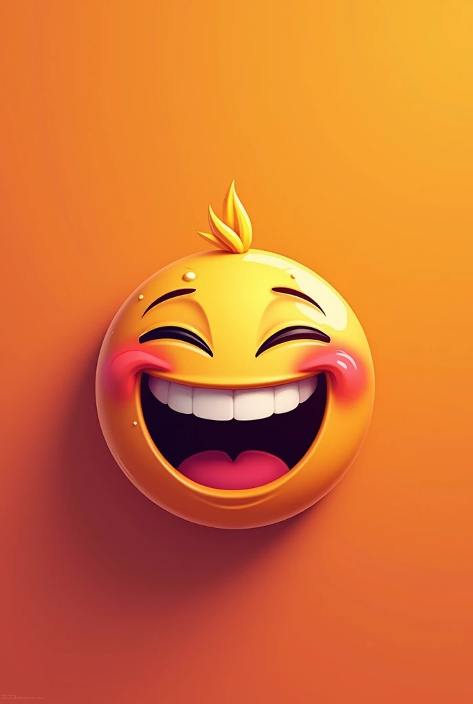 Smiling or Laughing Emoji: A vibrant, bold-colored emoji with a big laugh or smirk is instantly recognizable and conveys the humor theme.