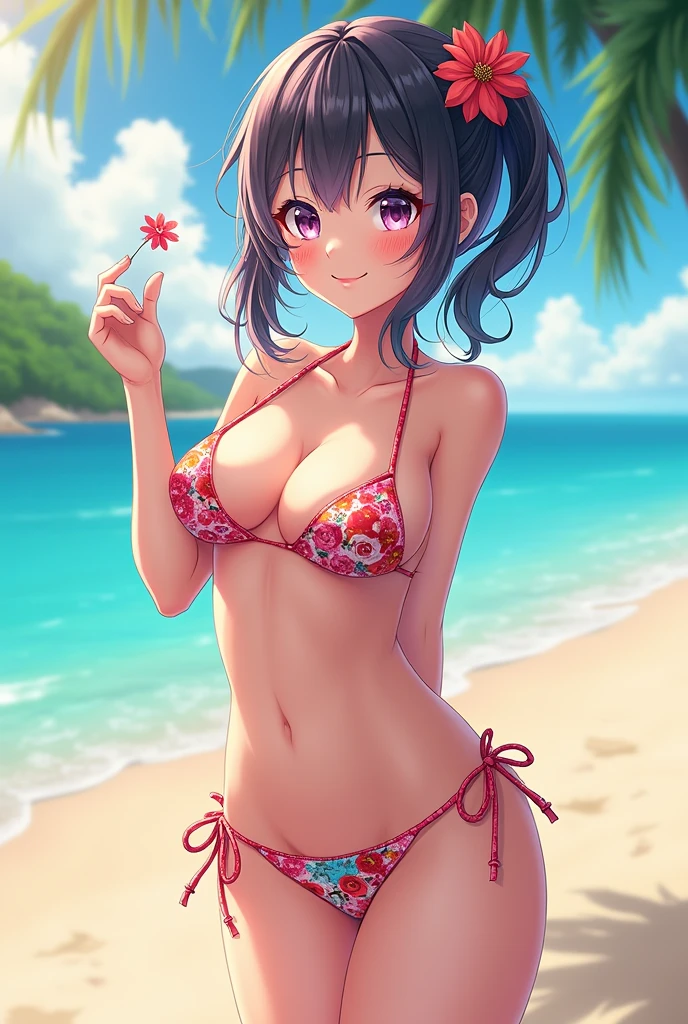 Anime girl in bikini