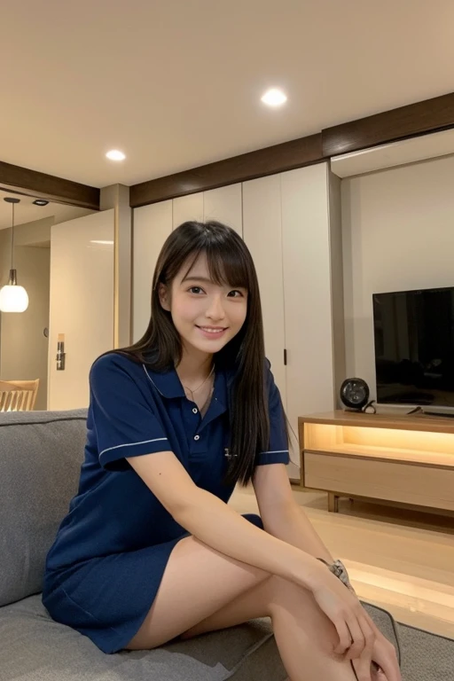 ((Highest quality)), ((masterpiece)), (Familiar), Perfect Face,Japanese,,,cute,Relax in the living room,night,i am studying