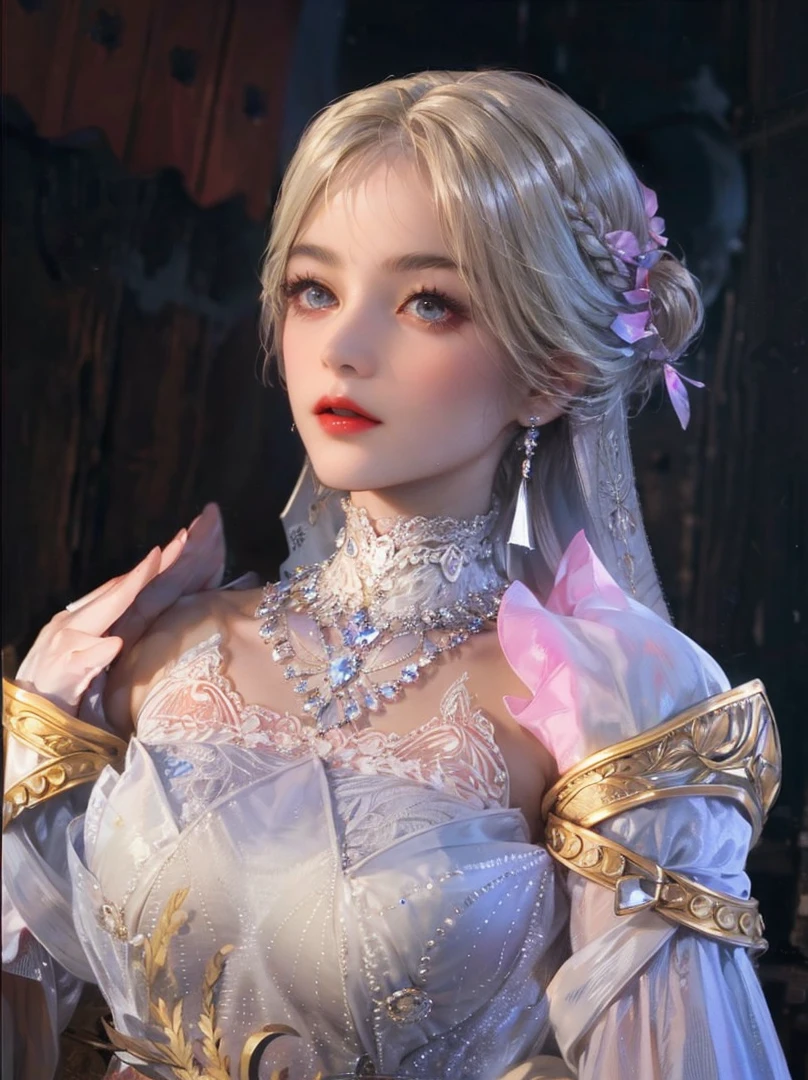 143
(20 year old woman), (surreal), (High level image quality), ((beautiful hairstyle 46)), ((short hair:1.46)), (breasted:1.1), (lipsticks)