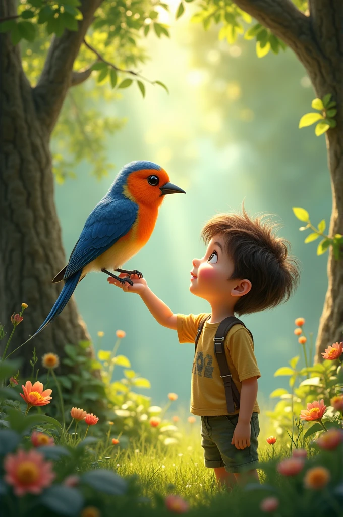 Boy and bird, which