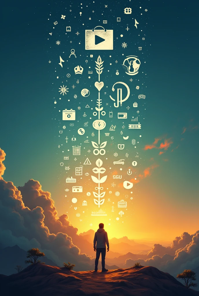 Prompt for AI:"Design a motivational phone wallpaper that clearly represents the following goals with large, distinct symbols and easy-to-read text:Background:Use a gradient background transitioning from Dark Blue at the top (symbolizing focus and academic achievements) to Gold at the bottom (symbolizing financial success and prosperity).Central Symbols and Layout:CFA Exams: Place a large Diploma Icon or Graduation Cap Icon at the top center, representing passing all levels of the CFA exams on the first attempt.YouTube Subscribers: Include a prominent YouTube Play Button Icon or Subscriber Count Icon slightly below the diploma icon, indicating the goal of achieving 2 million subscribers by 11/4/2027.Financial Success: Feature a large Dollar Sign Icon or Money Bag Icon in the center, symbolizing earning 1 lakh crore dollars by 1/1/2029.Farmland and Buses: Place a Farm Icon or Farmland Icon and a Bus Icon near the lower center, representing owning 500 acres of farmland and a fleet of 100 Volvo luxury buses by 1/1/2035.Organic Products Company: Include a Milk Bottle Icon or Organic Products Icon near the lower left, symbolizing the organic products company.Network: Add a Network Icon or Connections Icon in the lower right corner, symbolizing having the largest network of connections.Text:Add bold, clear text next to each symbol:CFA Goal: "Pass All Levels – 1st Attempt"YouTube Goal: "2 Million Subscribers by 11/4/2027"Financial Goal: "Earn 1 Lakh Crore by 1/1/2029"Farmland & Bus Goal: "500 Acres & 100 Buses by 1/1/2035"Organic Products Goal: "Organic Products Company"Network Goal: "Largest Network"Overall Design:Ensure symbols are large, distinct, and visually appealing. The text should be bold, legible, and placed clearly next to each symbol. The design should effectively convey each goal and be motivational."