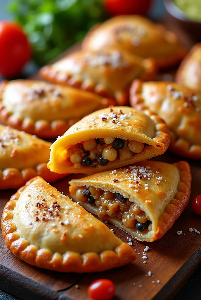 Advertising image of empanada menu for a place called Buena Empanada