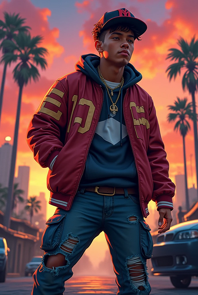 One boy  18 eye old hip hop rapar and background 🚗