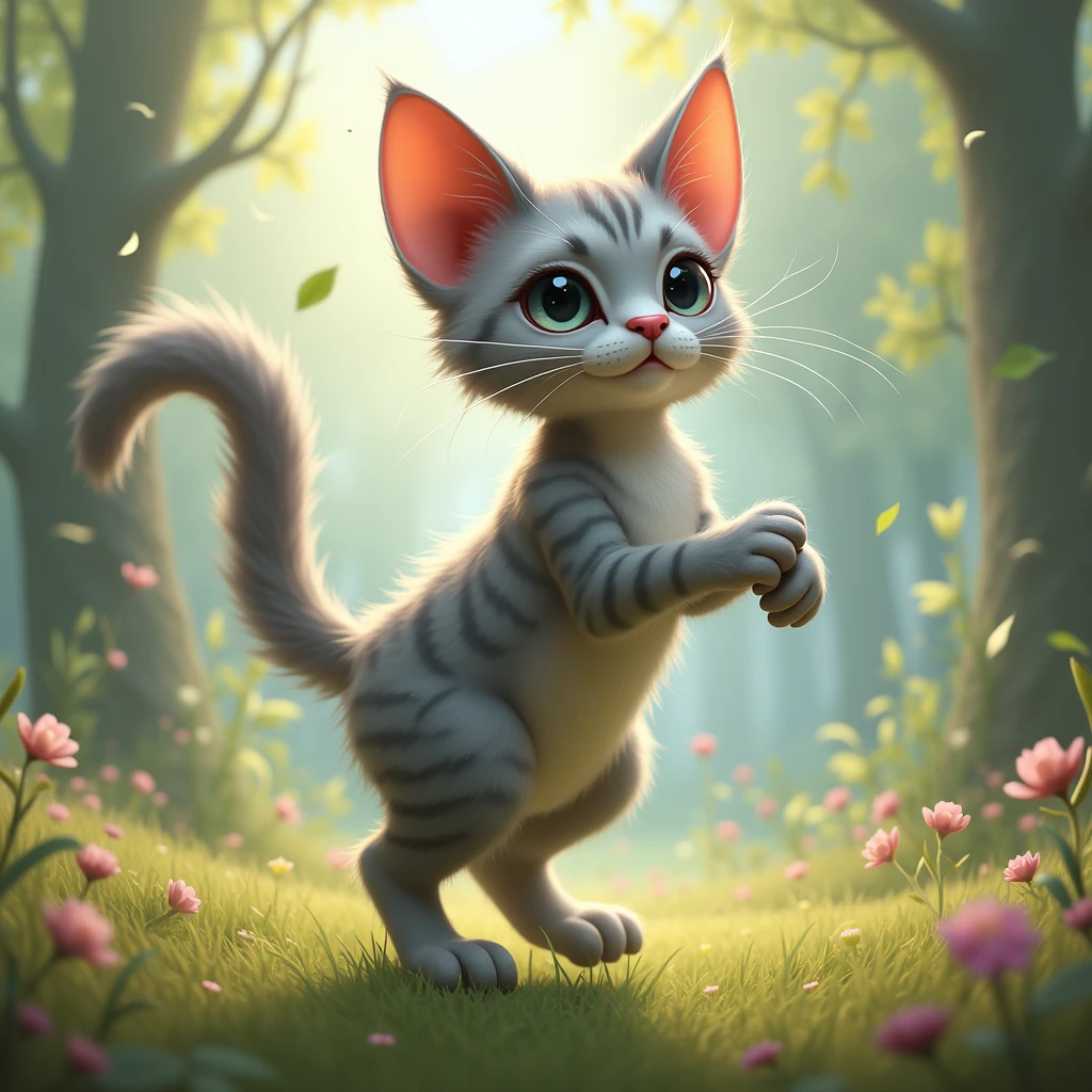 du vent qui a la forme d'un chat devon rex tabby gris