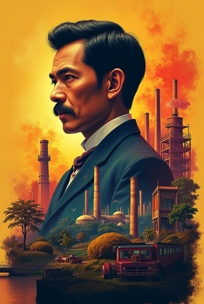Digital poster about the economical change in the 19th century during Rizal's time in the Philippines