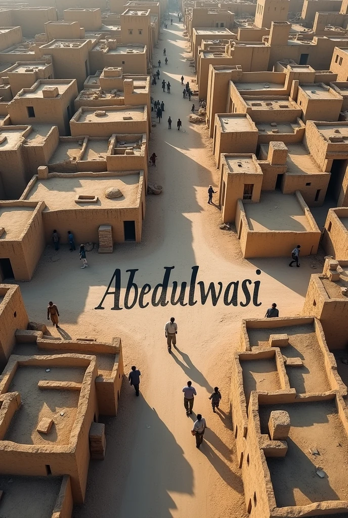 Aerial photo of Sana'a with the name Abdulwasi written on it in very clear handwriting