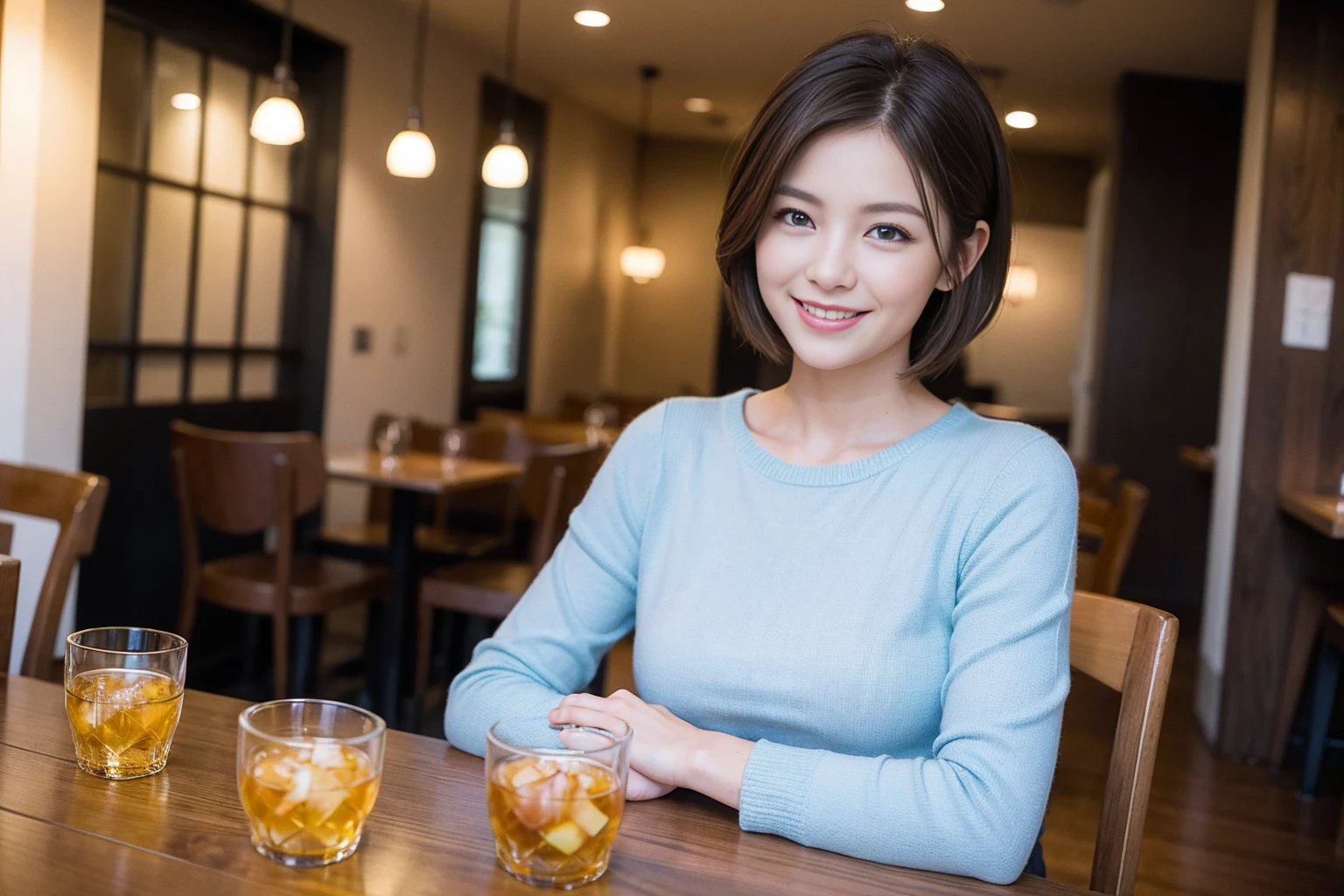 ((Highest quality、8k、masterpiece:1.3))、slimカップル、modelカップル、(Realistic, Intricate details:1.2), full-course dinner、Whiskey bottle and glass on table、Single Malt、scotch、Rocks glass、Shot Glass、on the rocks、Scotland、Amazing view of the sunset sky and clouds、A bright smile、The wonderfulness of smile、 Beautiful Face, blue eyes, The light shines on your face, blush, short hair,Bright Face、 (Age 37), 3,Two beauties、Brown Hair、Shortcuts、Long sleeve shirt、dress、Beautiful woman 1, (slimな顔), (The body is slim), (Brown Hair), (Shortcuts), cheeks turn a little red,Attractive beauty、restaurant, In a prominent place (From the waist up) Nova Frog Style, actress, model, Upper Body, White wine, slim, smile, (smile: 1.15), Beautiful fine grain, Depth f/2,saturation, High Contrast, Strong light and shadow,Moist Body:1.5、3D texture、Delicate eyes、Brown Hair、The hair is very shiny、