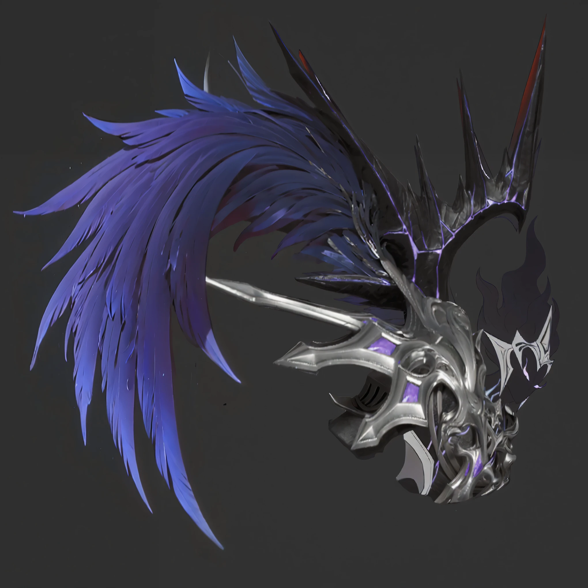 wing,feather,紫色的feather,HD,4K