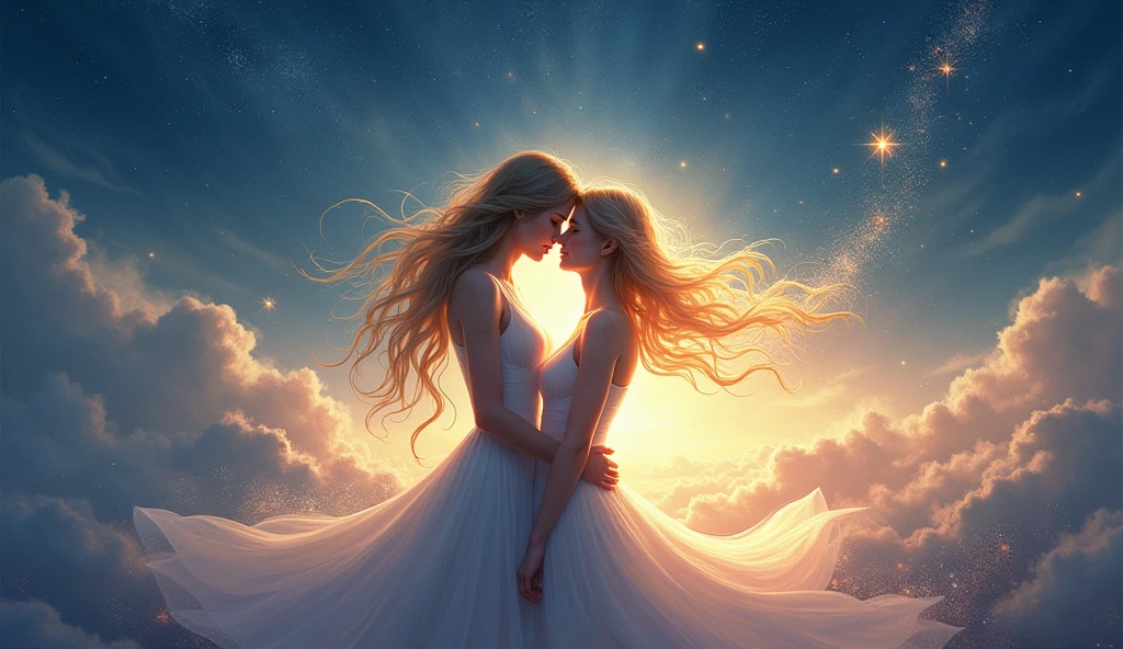 "In your eyes, I see the stars,
In your smile, the morning light.
With your music, my heart soars,
Together, we take flight."