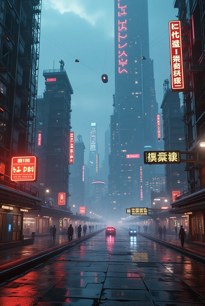 cyberpunk futuristic cityscape, neon lights, towering skyscrapers, flying cars, advanced technology, holographic displays, moody atmosphere, dramatic lighting, strong contrast, vibrant colors, cinematic composition, intricate details, photorealistic, (best quality,8k,highres,masterpiece:1.2),ultra-detailed,(realistic,photorealistic,photo-realistic:1.37),cinematic lighting,dramatic shadows,glowing neon signs,holographic interfaces,advanced machinery,intricate cityscape,retrofuturistic aesthetic
