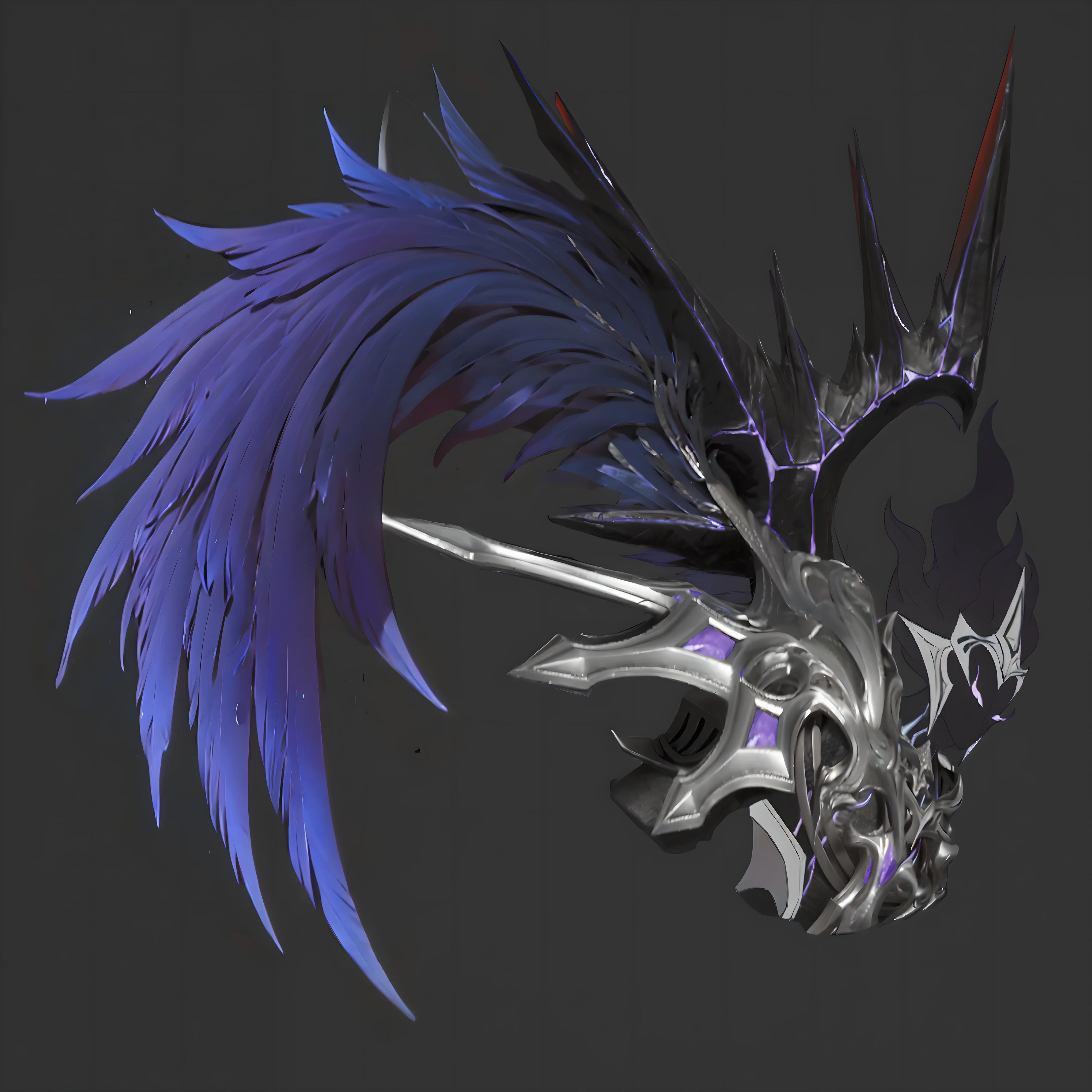 wing，feather，Purple feather，HD，4K