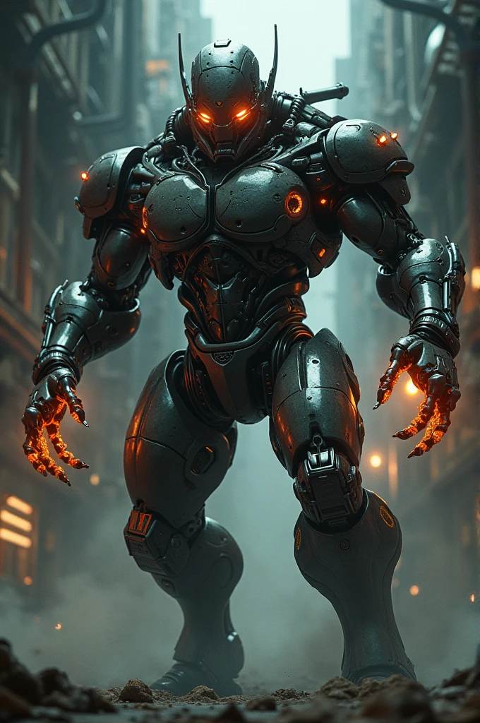 Robot and human combaind face