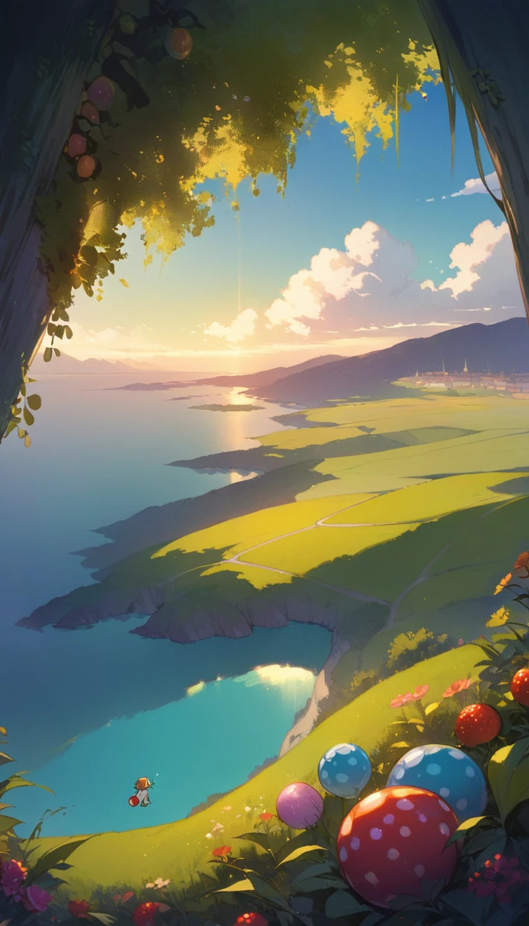 ultrawide landscape aesthetic,summer dream food ,Studio ghibli inspired aesthetic, No People