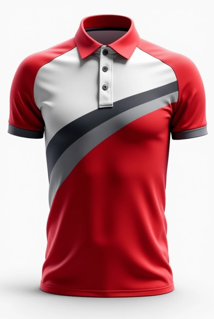 red white gray polo jersey design front and back