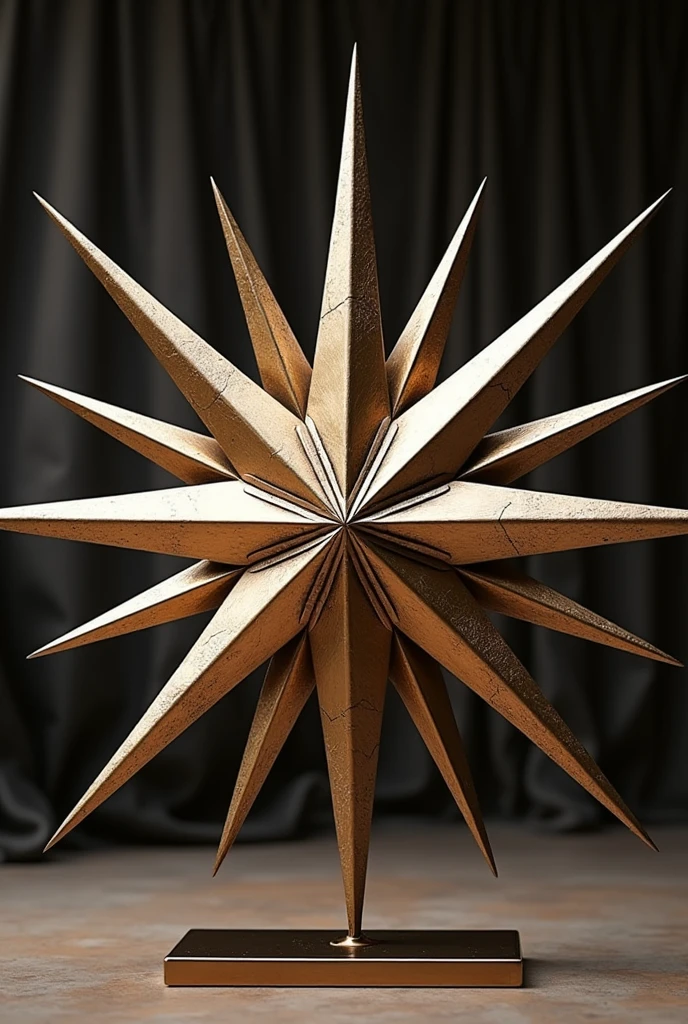 16 pointed "Northern star" 3d luxury metal 