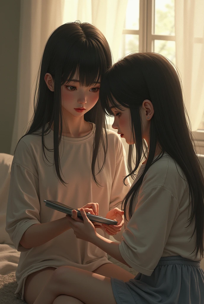 Sad cute girls to remember her boyfriend