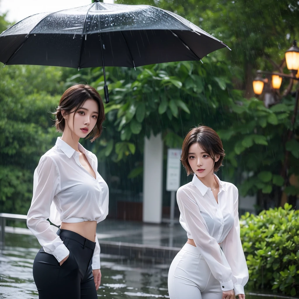 exy pose、Hair getting wet in the rain、Mr.々Hair style、Short Hair、Transparent shirt、Beautiful woman getting wet in the rain、typhoon、Get wet without an umbrella、Beautiful woman in the rain、雨で濡れたBeautyOL、Detailed face、Realistic、beautiful girl、Beauty、Office Lady Uniform、beauty、Beautiful woman、Narrow waist、Handsome woman、Tight pants look、Colorful suit、Sexy pose、Tight suit pants、Suit wet in the rain、Wet shirt、See-through shirt、