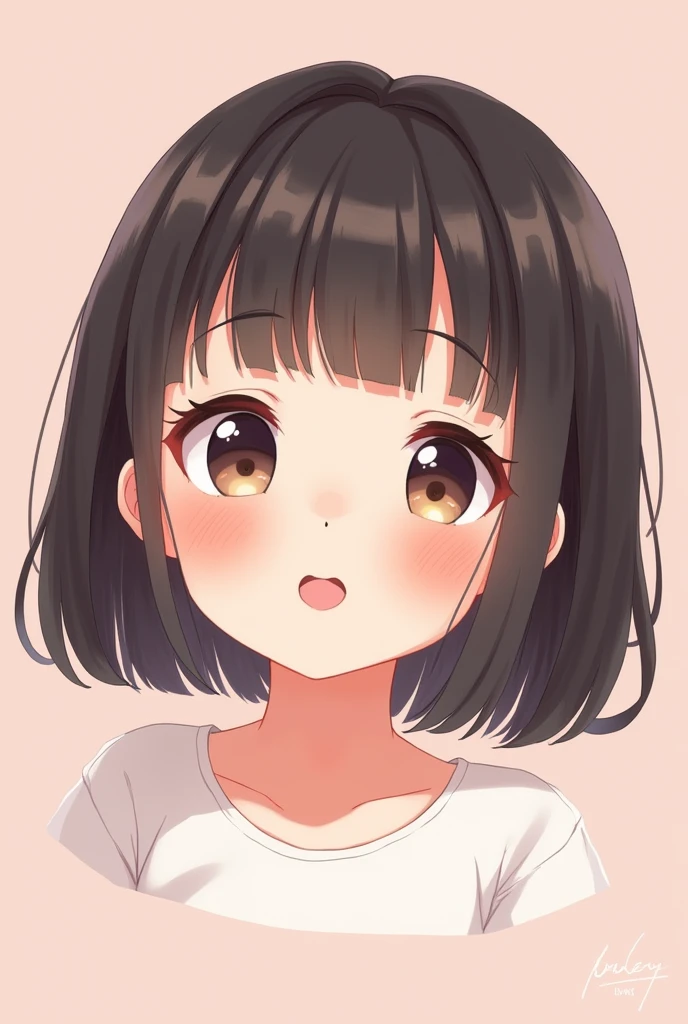1 Girl making uwu face