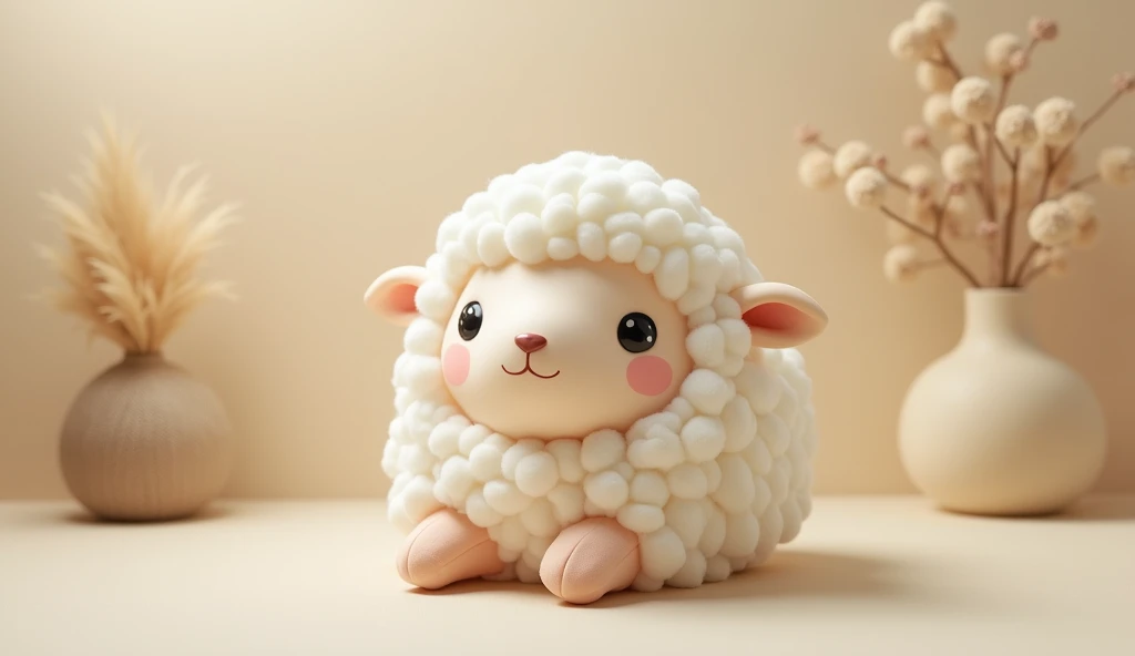 Sheep doll，Sheep dollของเล่นสุดcute，He's tiny.，Face the lens，Luxury materials，cute