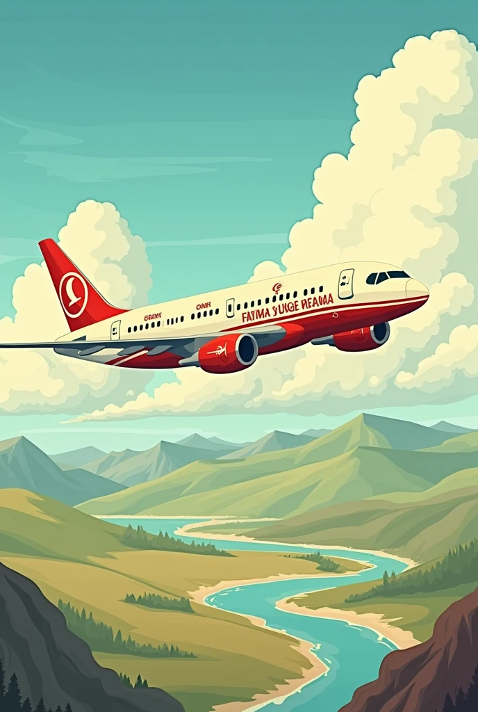 Can you draw on a plane that says Metin Amca ve Fatma Yenge

