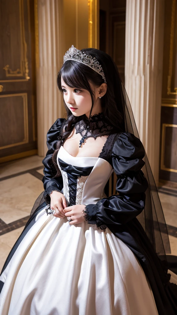 Gothic girl wedding dress