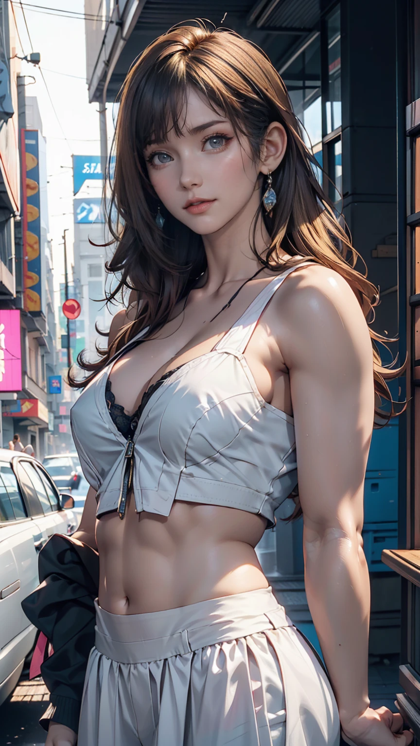 M1lly4c0k2222 ofアクションショット ((邪悪なスーパーマンofスーツ「Man of Steel」of、よりセクシーな黒と銀of露出度of高いバージョンを着ている)), Large Breasts, Toned body, (背景of爆発、Ruined city), Style - BladeRunner2049-8v Complex, Attention to detail, Sharp focus, dramatic, ((Realistic))、24歳of白人女性、Blonde、blue eyes